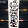 1PC Cool Totem Temporary Tattoo Fake Black Full Arm Tattoo Sticker For Men Summer Style Tatoos Decal