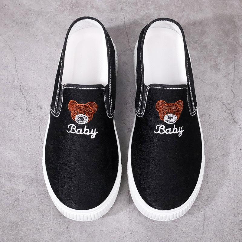 Женские весенние туфли на плоской подошве повседневные туфли Bear Single осенние парусиновые туфли 36-40 36 коричневый 1449₽