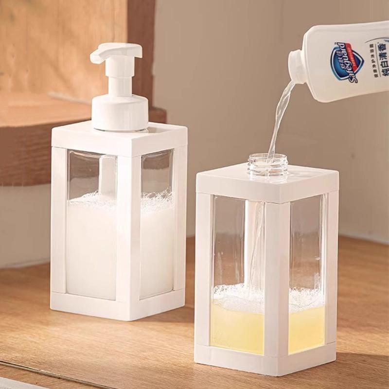 500-1000ml Nachfüllbare Quadratische Shampoo Dusch Leere Flaschen Mit Pumpe Shampoo Spülung Körperpflege Spender Für Hotel Badezimmer