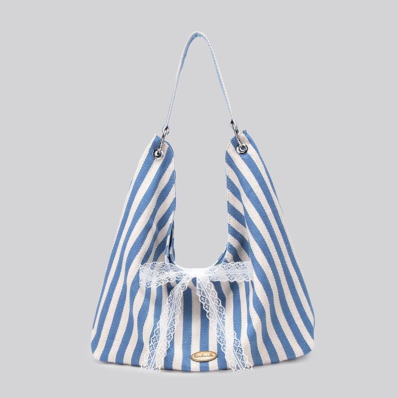 

Homemade summer large-capacity embroidered canvas bag ins wind simple letter commuter versatile cotton shoulder bag