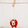 2Pcs/Set Felt Fawn Pendant Plush Doll Lovely Easy-cleaning Colorful Christmas Tree Elk Stuffed Toy for Gift