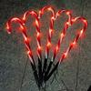 Christmas Candy Cane Lights 8 Modes Timer Remote Waterproof Battery Operated Pathway Marker Garden Landscape Decor Lawn Lights