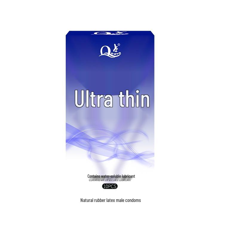 Q-point Hyaluronic Acid 001 Large Particle Delay Condoms - Long-lasting Contraceptives for Adults