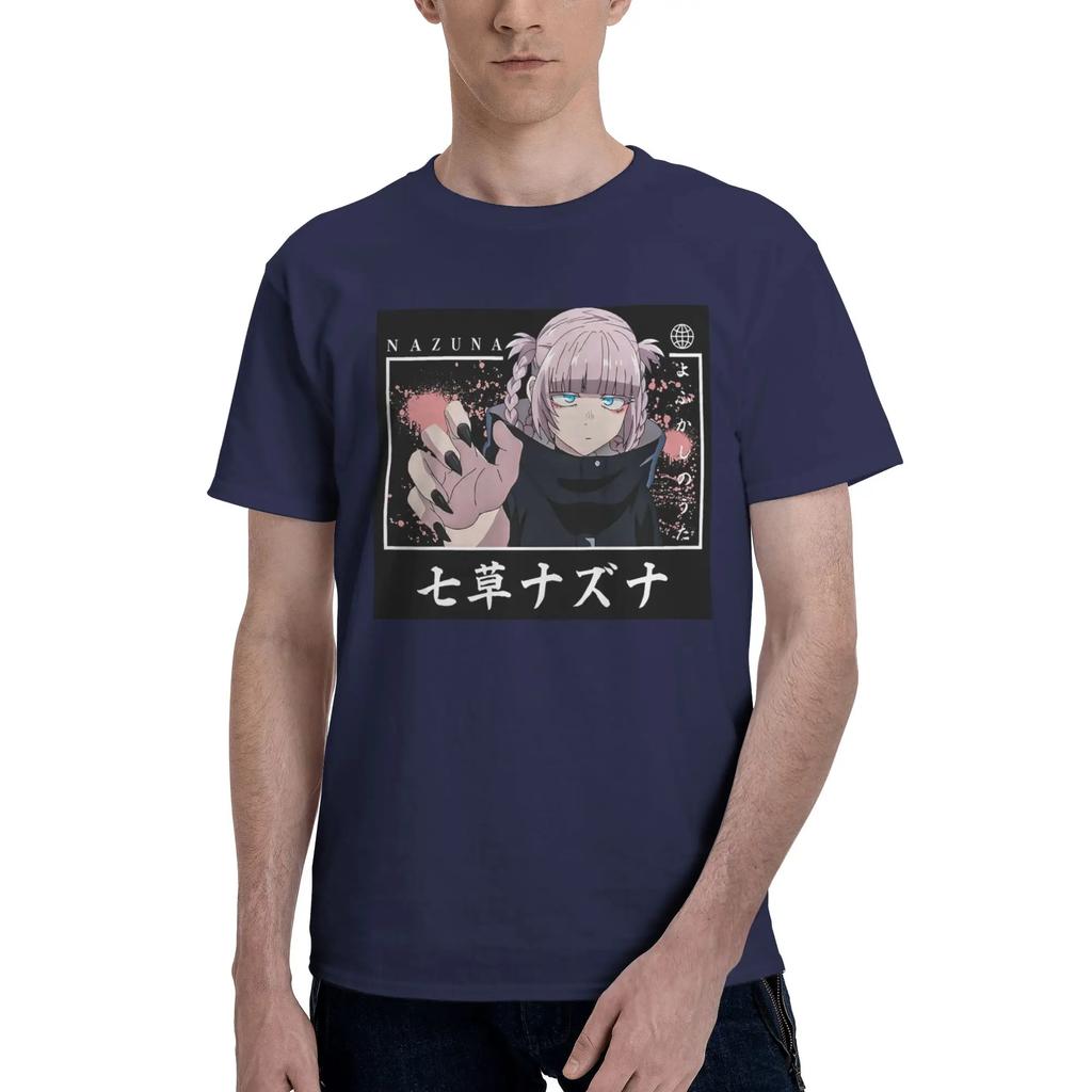 Call of The Night Anime Nazuna Nanakusa  100 Cotton TShirt Mens Classic T Shirts Men Crew Neck Short Sleeve S6XL