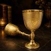 Handcrafted Brass Goblet – Ornate Medieval Chalice, Vintage Wine Cup, Renaissance Decor