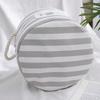 1pc-A Foldable Striped Pet Toy Basket and a Dog Toy Storage Box with a Woven Rope Handle