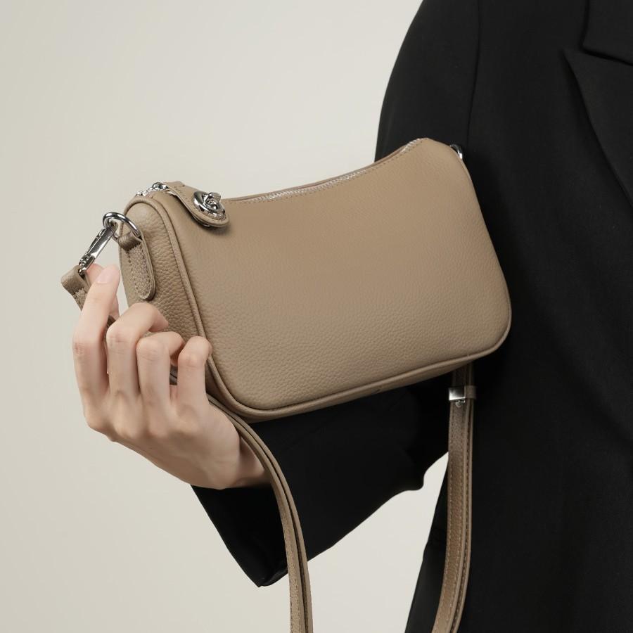 Women'S Bag Leather Women'S Bag Soft Cowhide Swinger Fashion Shoulder Messenger Bag Mahjong Armpit Bag