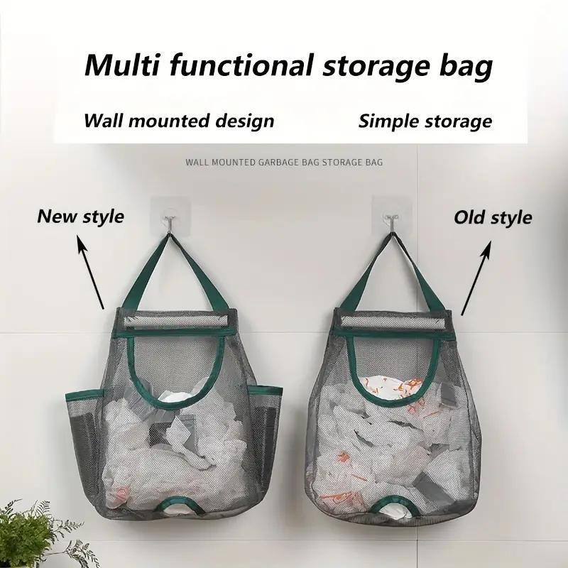 Large Capacity Kitchen Wall-mounted Garbage Bag Storage Artifact Plastic Bag Storage Bag Hanging Shopping Bag Storage Bag Storage Hanging Bag