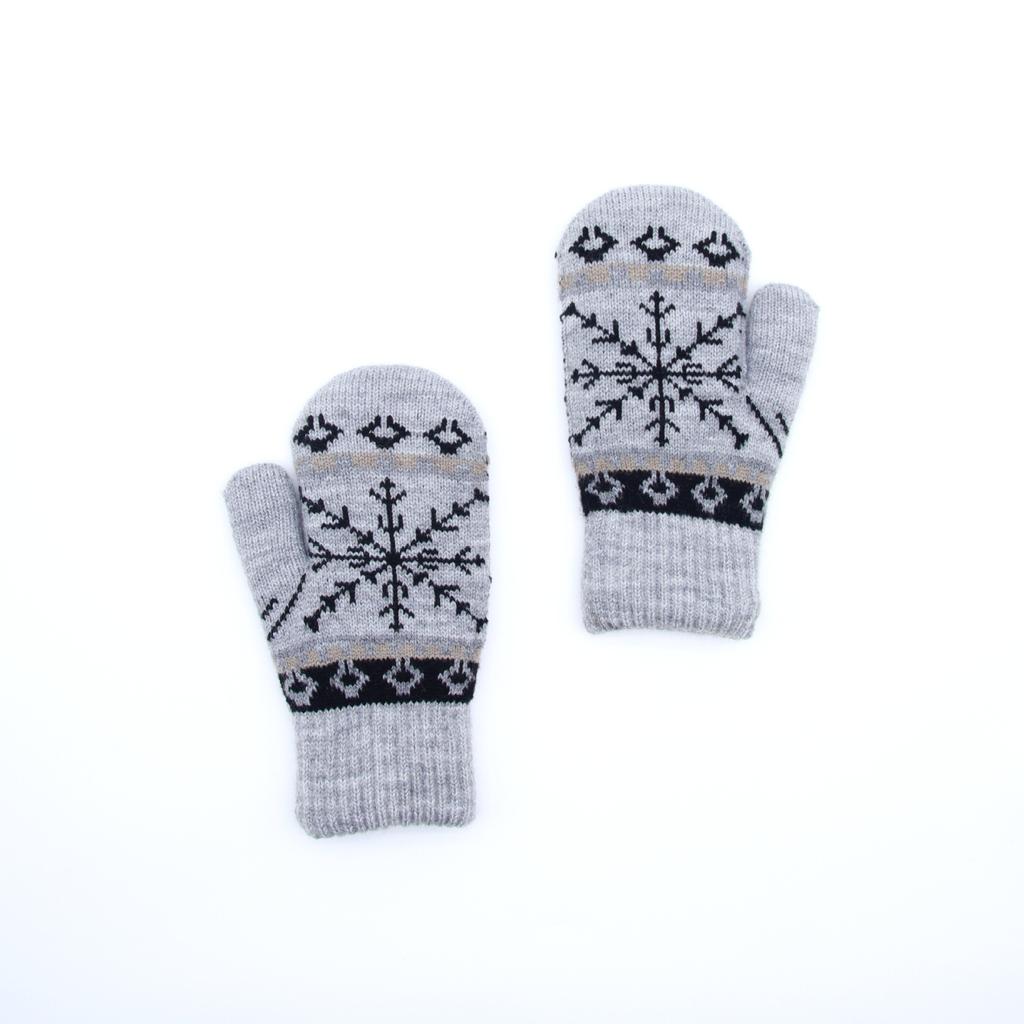 New Winter Thickened Plush Warm Snowflakes Finger Gloves For Men Women Knitted Mittens Outdoor Cycling Skiing Knitting Gloves