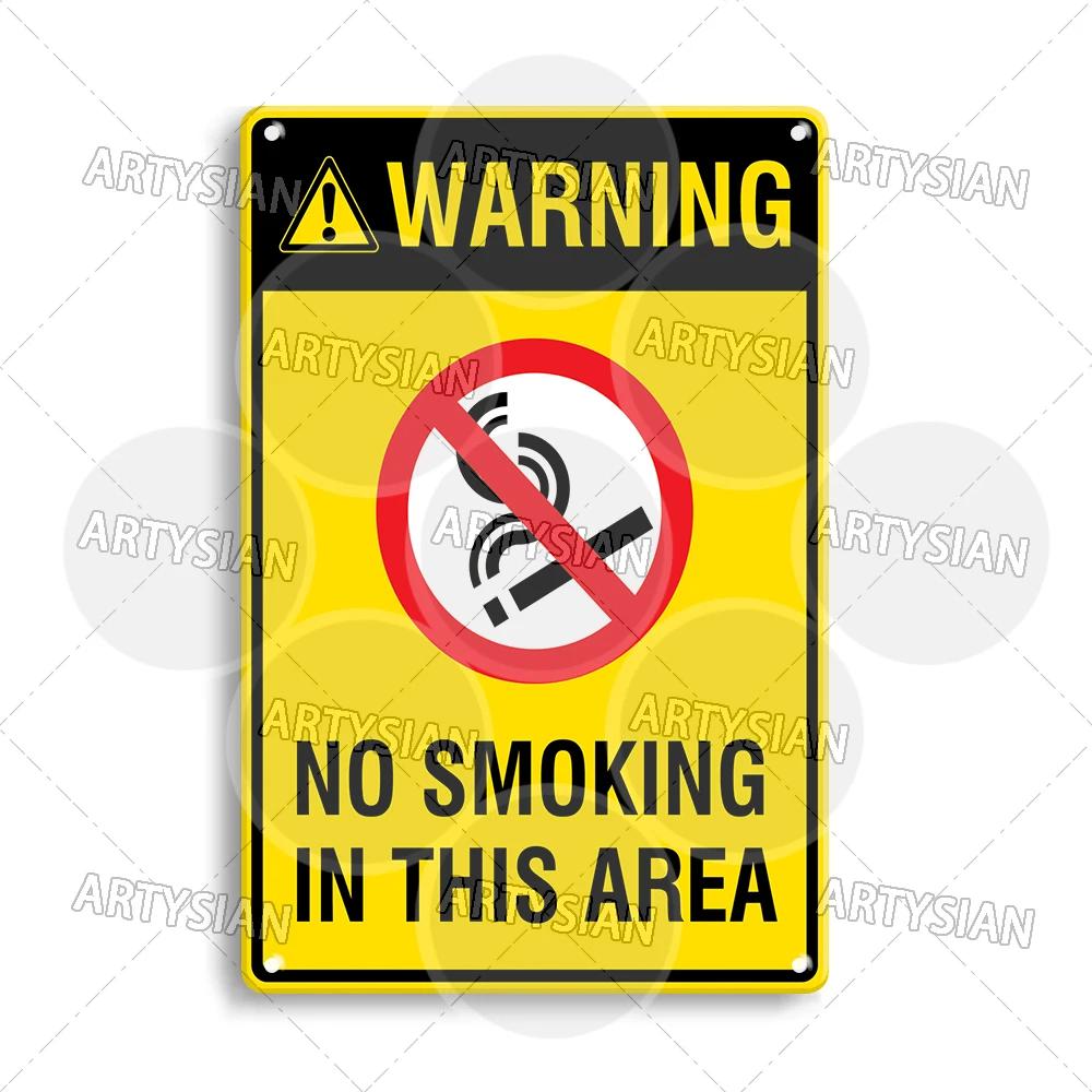 No Smoking Metal Sign Smoke Free Prohibition Warning Sign No Vaping Smokefree Plaque