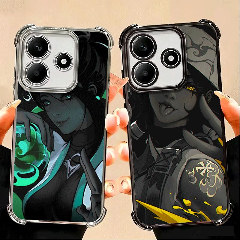 V-Valorant Spiel Schwarze Coole Weiche Handyhülle Für Xiaomi Poco X7 X8 Pro Max X6 X5 X3 F8 Ultra F7 M8 M7 M5S Redmi 15C 15A 15 14C 13C