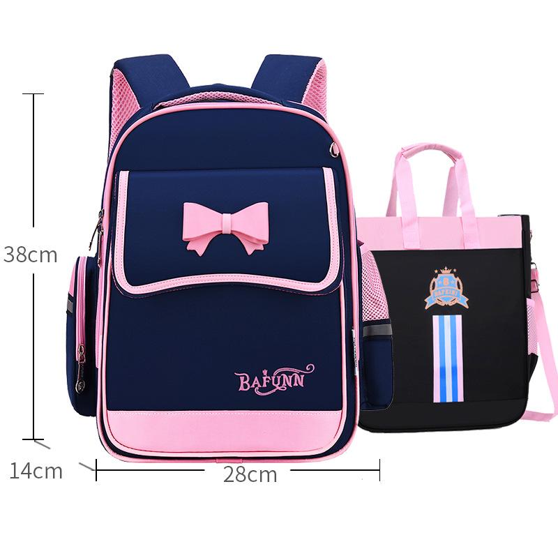 Breathable Lightweight Backpack Primary School Girls Children Cute Bowknot School Bag