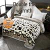 Double-Layer Thickened Raschel Blanket - Winter Warm Quilt & Mattress Cover for Weddings, Air Conditioning, and More.