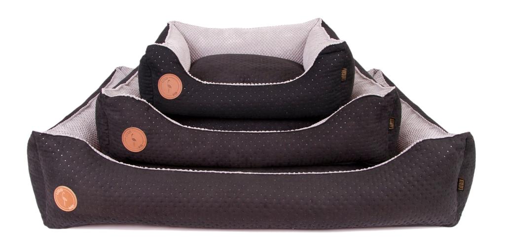 Caesar Sofa Black Quilted - 95Cm X 80