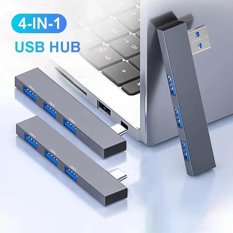 

Type-C/USB до USB 3.0 4-портовий адаптер Multi Splitter OTG для HDD SSK Xiaomi Lenovo Macbook Pro Air OS 13 15 Air Pro Комп’ютерні аксесуари TYPE-C TO 4USB сірий