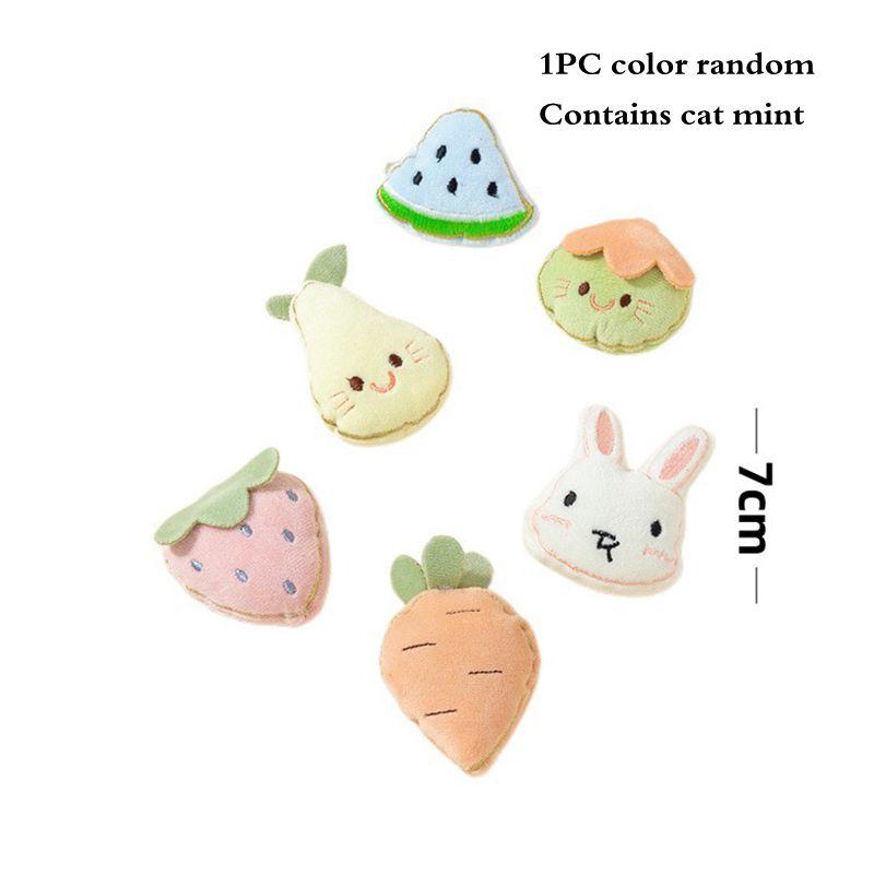 1PC Plush Cat Toy Catnip Cute Funny Chew Cat Playthings Cartoon Interactive Kitten Mini Teeth Grinding Thumb Pet Dog Chewing Toy