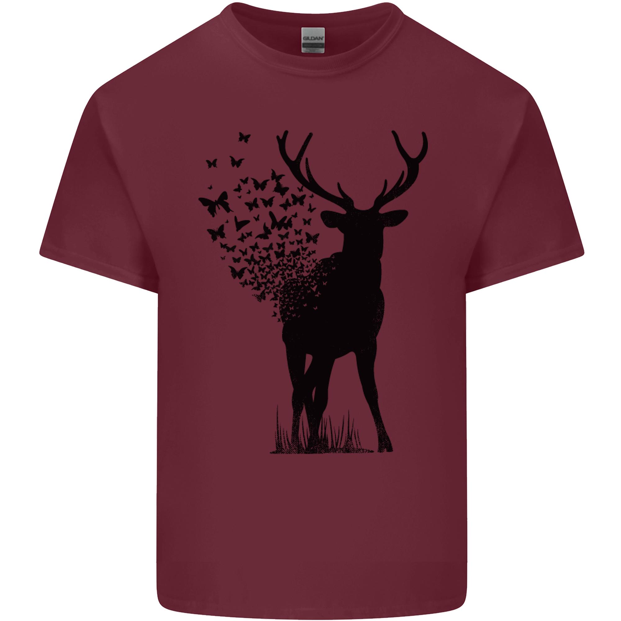 Abstract Butterfly Deer Ecology EnvironUnisext Unisexs Light Cotton TShirt S