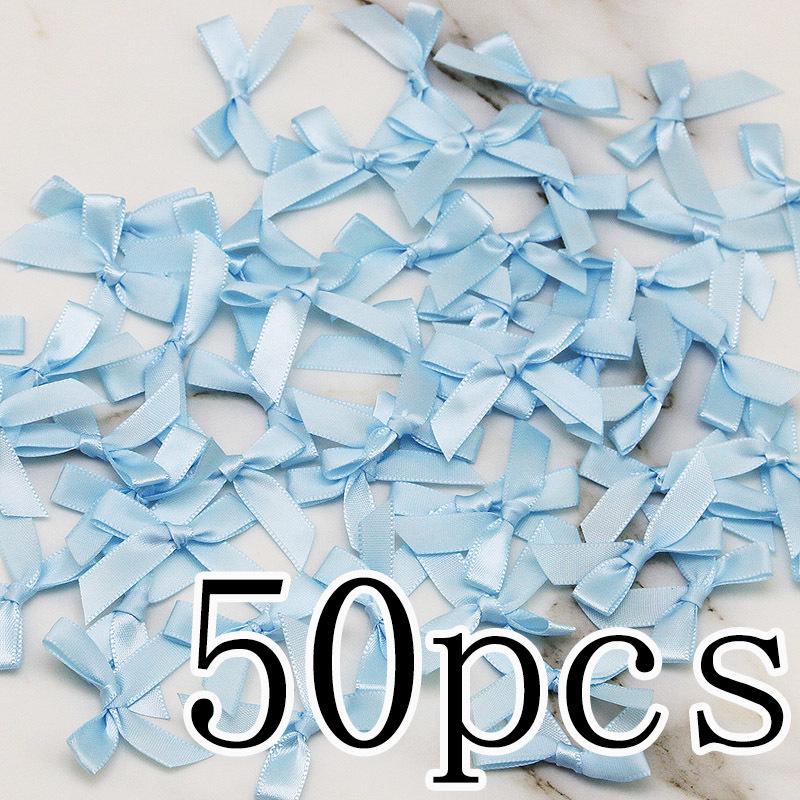 (50-Pack) 4x4cm Hot Pink Polyester Satin Ribbon Bows for DIY Crafts