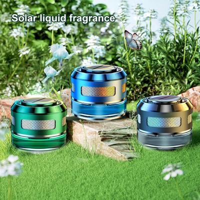 Ornamento de perfume para carro movido a energia solar, aromaterapia, decoração automática para homens, seguro e elegante disponível em verde cinza azul