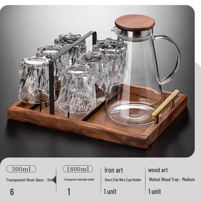 Retro Embossed Glacier Heat-Resistant Glass Cup