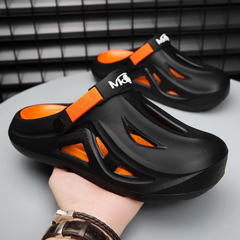 2025 Men's Outdoor Sandals Slippers Beach Comfortable Slides Thick Sole Outdoor Clogs Men Casual Garden Shoes Men Beach Sandals