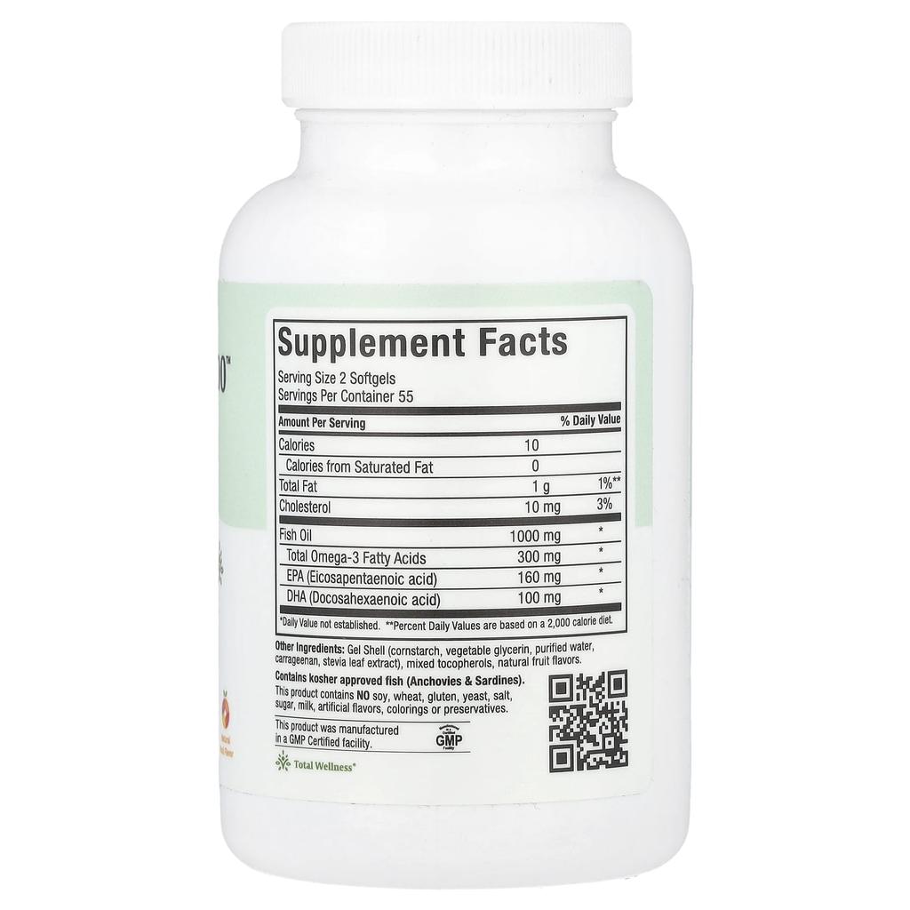 Maxi Health Chewable Omega Yums 1000™, Natural Fruit, 110 Softgels