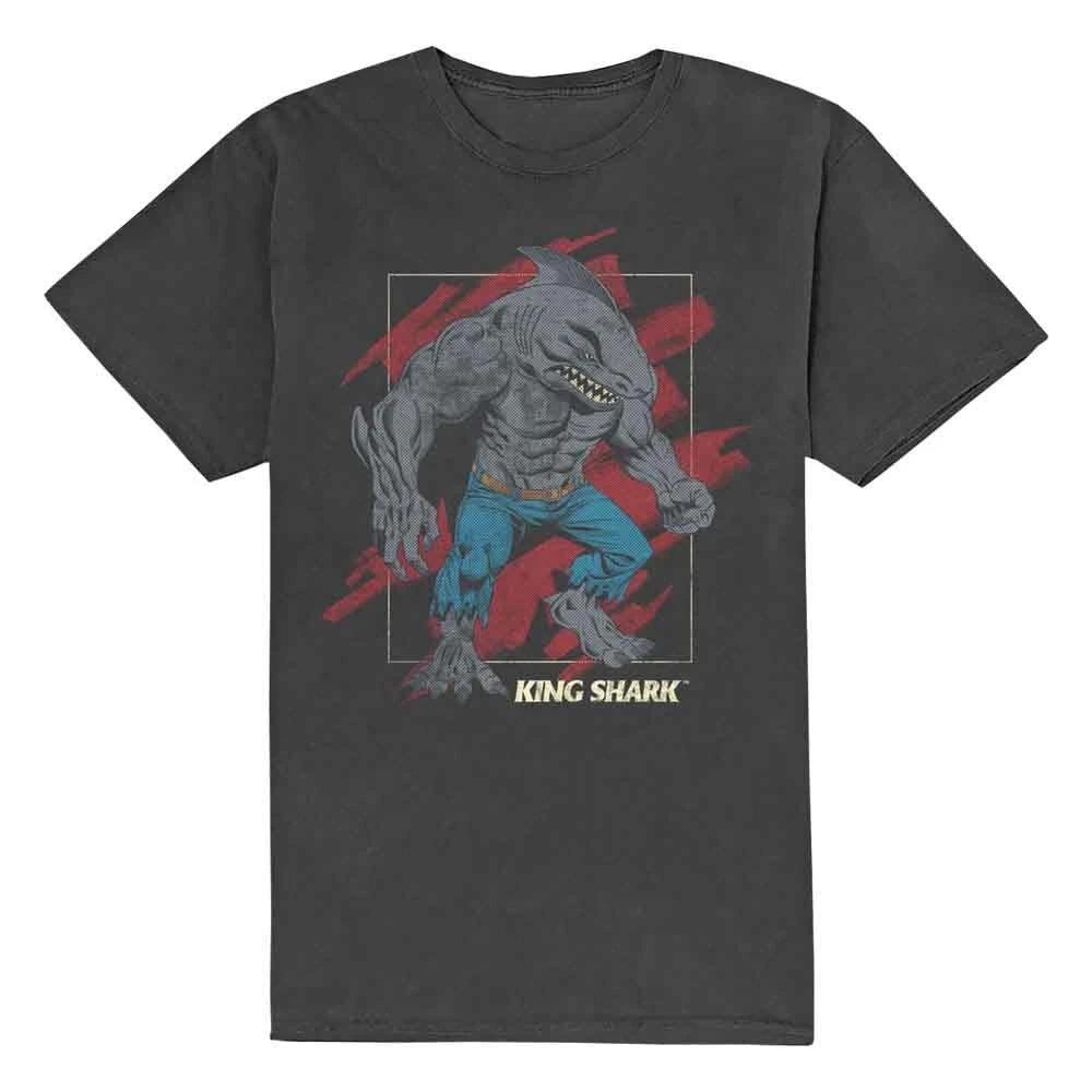 King Shark T Shirt Stance Logo Official DC Comics Mens Grey S 4XL