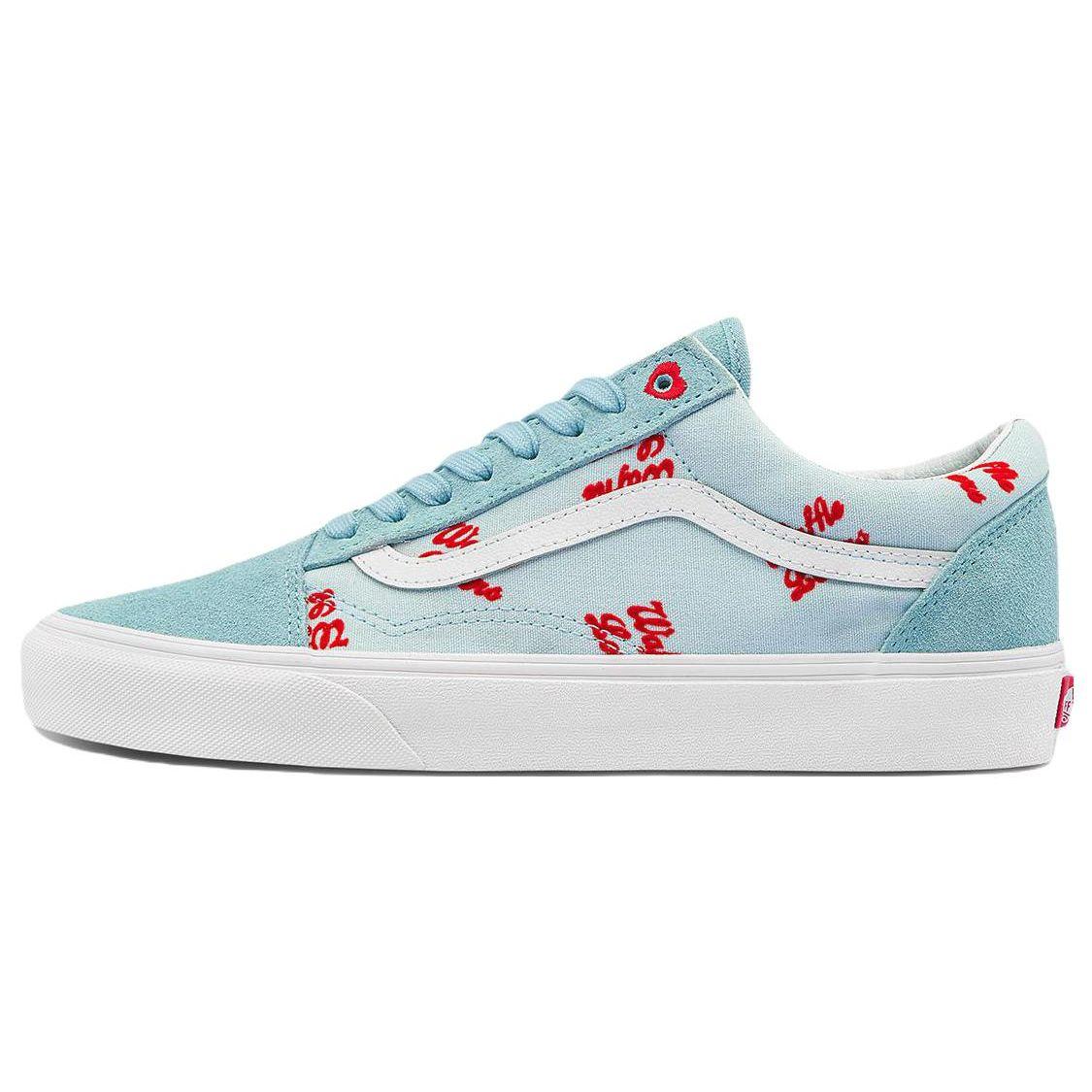 

Vans Old Skool парусиновые кроссовки с принтом букв, низкие, для скейтбординга, унисекс, светло-голубые VN0A5KRFB63 42