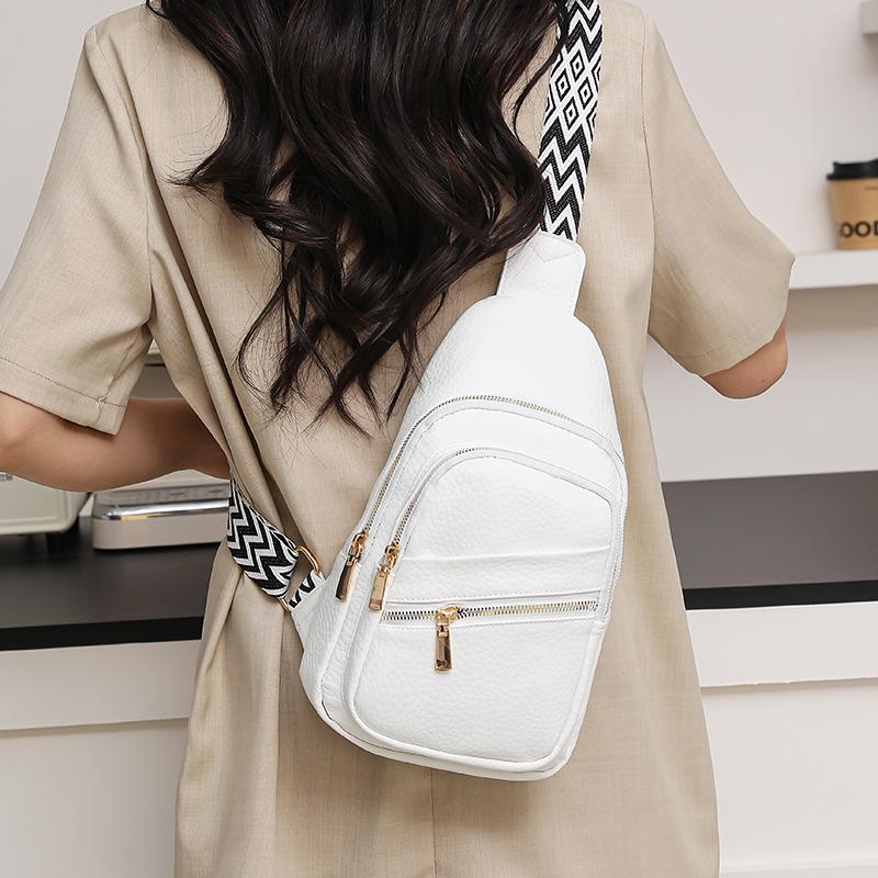 PU Chest Bag Large Capacity Retro Women's Shoulder Bag