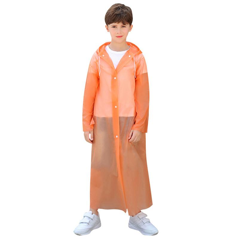 1 pièce Veste pour enfants Manteaux Imperméable à capuche Poncho Imperméable Couleur unie Housse de pluie Imperméable PEVA