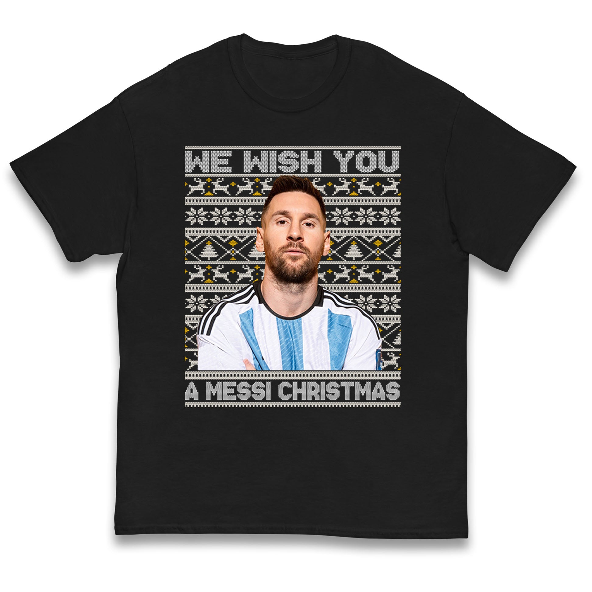 Lionel Messi Christmas Football Kids T Shirt Argentina National Football Team Top 120