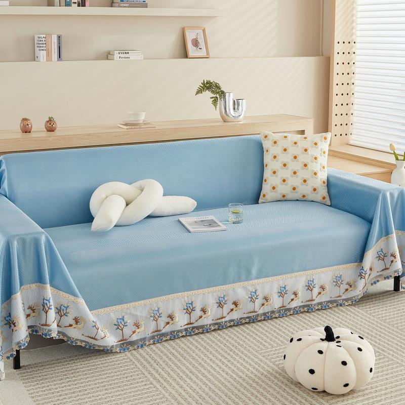 Summer New Sofa Cover Cloth Sofa Towel Full Covered Seat Cushion for Summer Universal Non-Slip Backrest Towel Cover