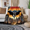 1pc Batman Soaring Above Gotham Skyline Cartoon Blanket,Portable Throw for Travel & Camping, All Season Cozy Blanket,Ideal Gift