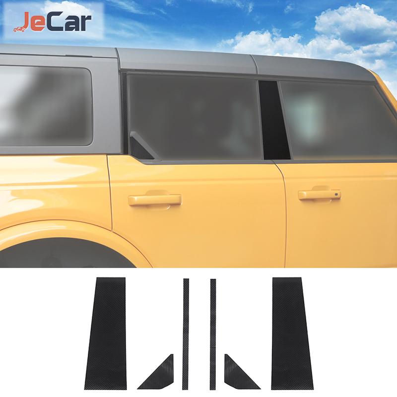 

JeCar углеродное волокно, центральная стойка окна, защитная крышка от царапин, накладка для автомобиля Ford Bronco 2022