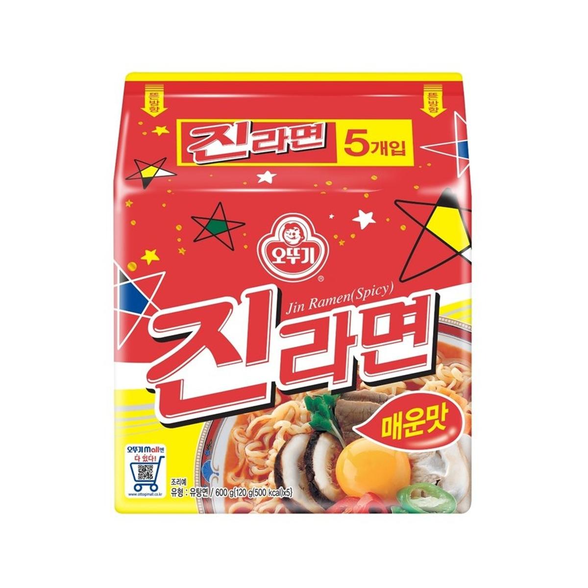 

[OTTOGI] Набор Ottogi Jin Ramen Spicy Flavor BTS Jin s Pick и набор кукол BTS Spicy flavor 5pcs