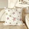 Art MMacaron CColor SStar Cushion Cover Pillow Case Antidustmite Pillowcase Silky Short Plush Sofa Cushion Cover Hot