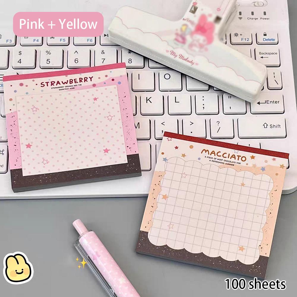 

100 sheets Star Wave Dot Convenience Sticker, Korean High Beauty Portable Account Material, Memo Sticker, Stickable Note Paper