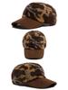 Camouflage Lammwolle Baseballkappe - Unisex Herbst/Winter Warme Entenschnabel Sonnenhut