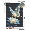 Butterfly and Lotus Full Round Drill Diamond Painting Kit DIY Sparkle Art Canvas for Adults Relaxing Craft and Home Decoration Gift Idea Set