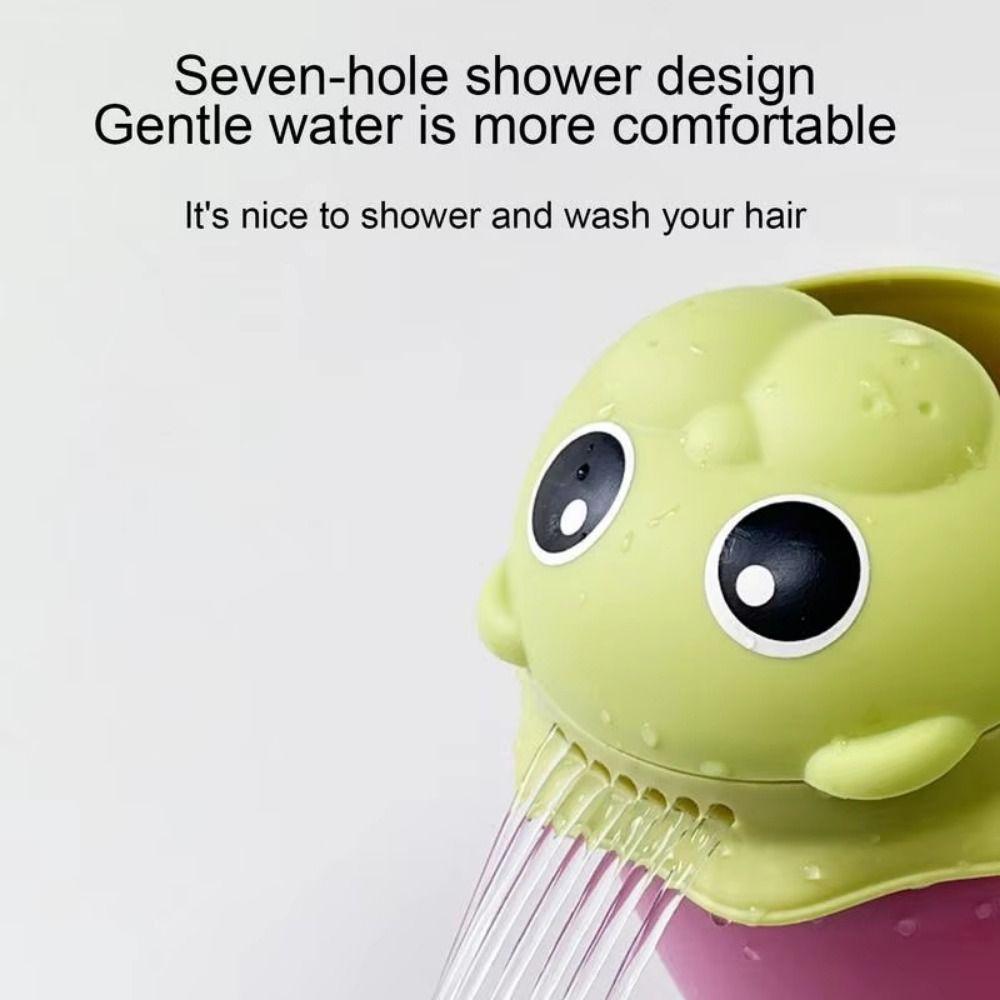 with Handle Baby Bath Water Scoop Cartoon Animal Shape Baby Shower Waterfall Rinser Kid