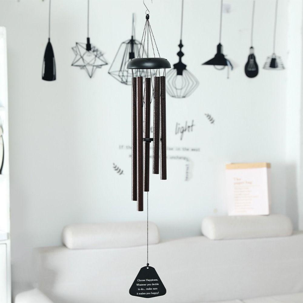 Retro Aluminum Tube Wind Bell Japanese Style Blessing Bell Hanging Decoration Wind Chimes  Room