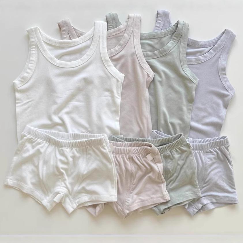 

Korean-Style Peekaboo Baby & Toddler Soft Summer Sling Vest Shorts Set 100 cm