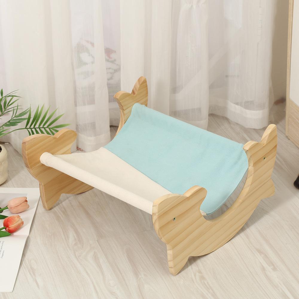 

All-Season Cat Rocking Bed with Hammock and Scratch Board синій