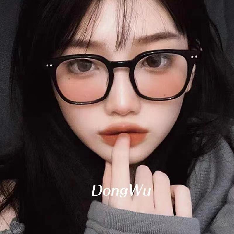 Trendy Douyin Blush Prescription Glasses for Women - Stylish Black Frame with High-Value Appeal