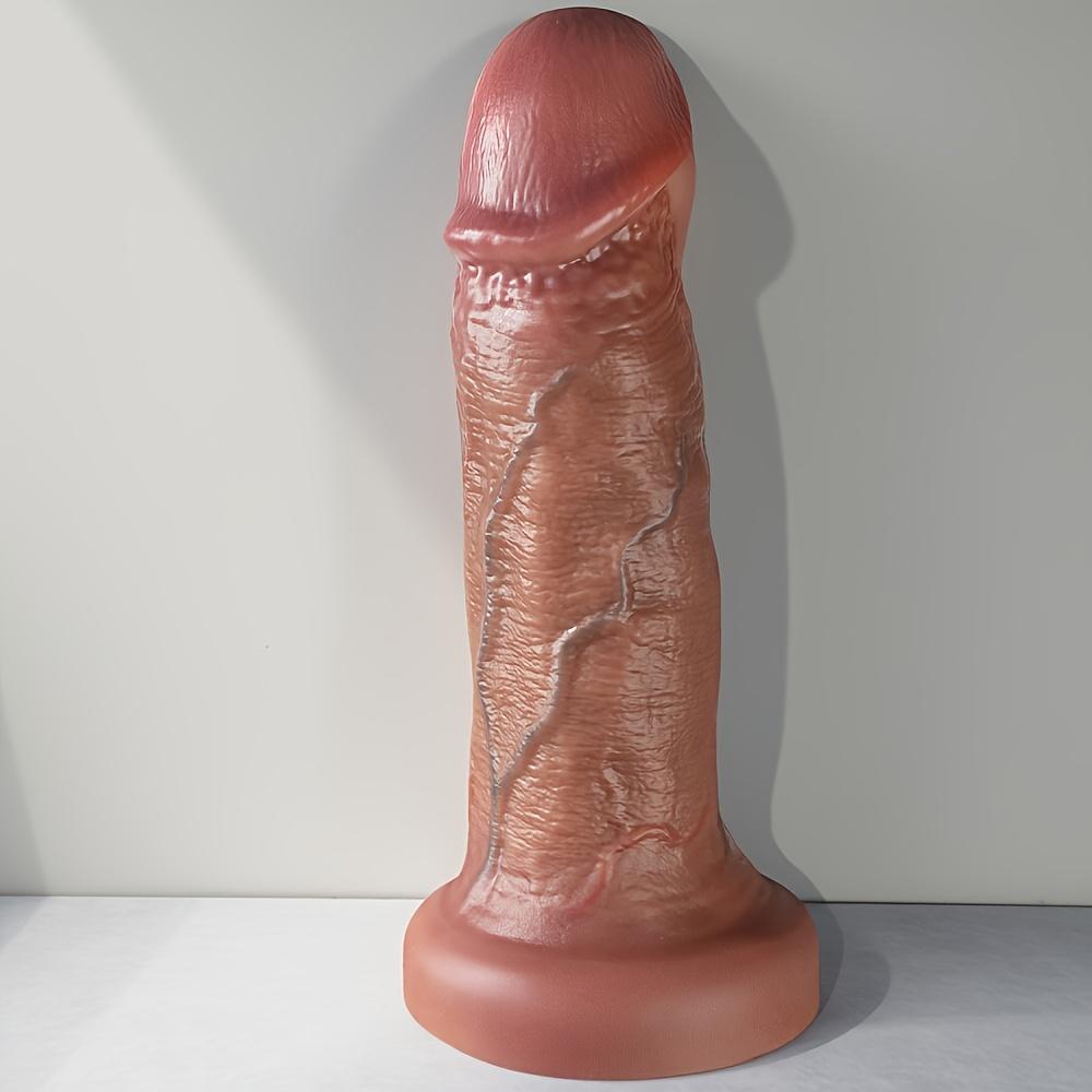 Huge Realistic Dildo – Double Density Liquid Silicone in Multiple Sizes, Strong Suction Cup for Hands-Free Use, G-Spot Toy for Men & Women