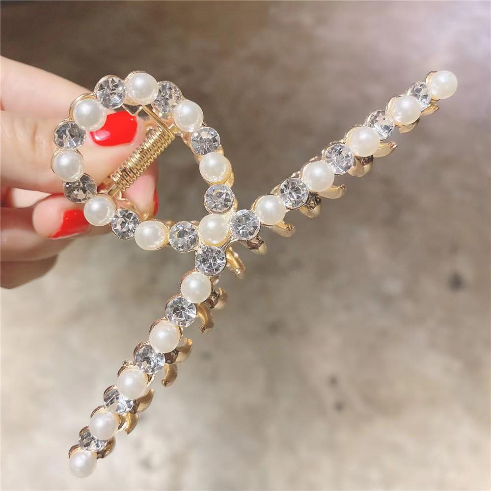 

Заколки для волос с блестящими стразами, кристаллами, опалами и жемчугом для женщин и девочек, металлические заколки для волос с геометрическим рисунком, крабовые заколки, головные уборы, аксессуары для волос бежевый