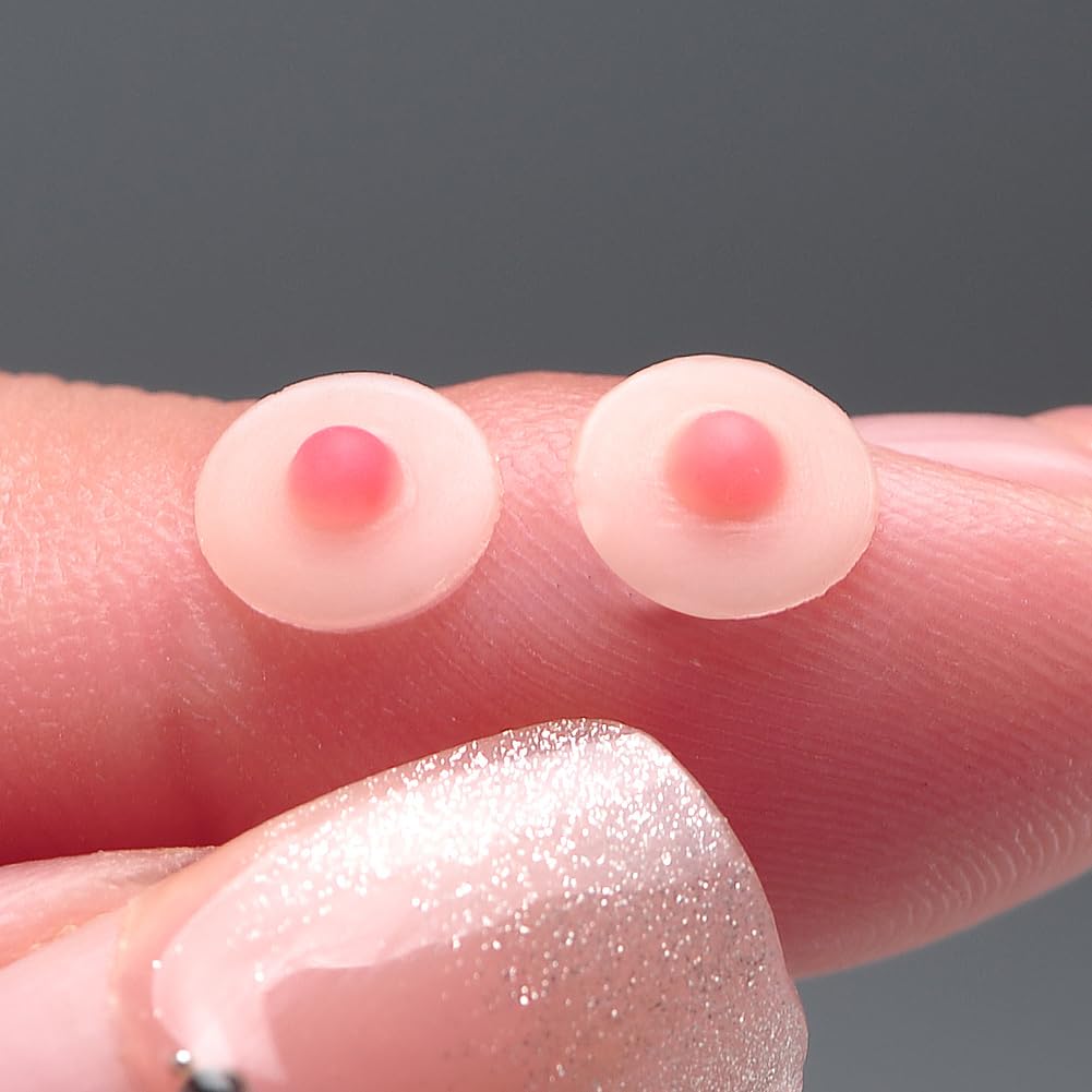 16 Scale Female Silicone Breast Patch Body Nipple Prop Set of 3 Pairs for Large Bust Action Figure Body Doll, 16 Scale Female Action Figure