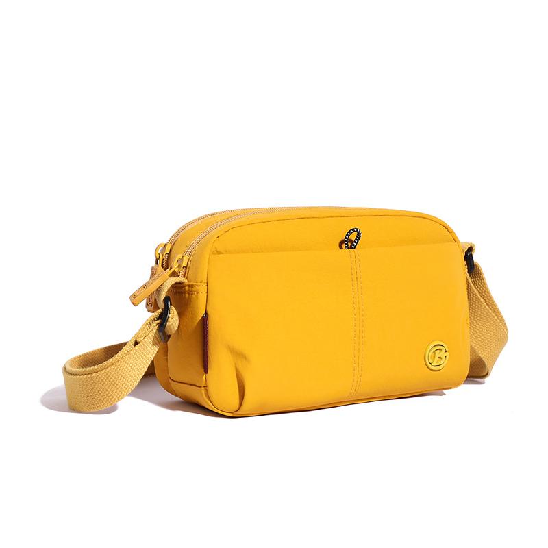 Compact Nylon Crossbody Bag with Zipper Closure Casual Small Shoulder Purse for Daily Travel