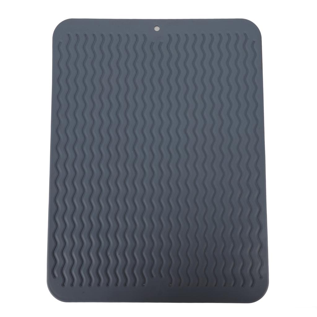Dish Drying Mat Soft Flexible Rubber Heat Resistant Nonslip BPA Free Eco Friendly Wide Application Dish Drying Pad
