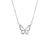 Butterfly Zircon Pendant Necklace for Women - Versatile Choker with Crushed Diamond Design